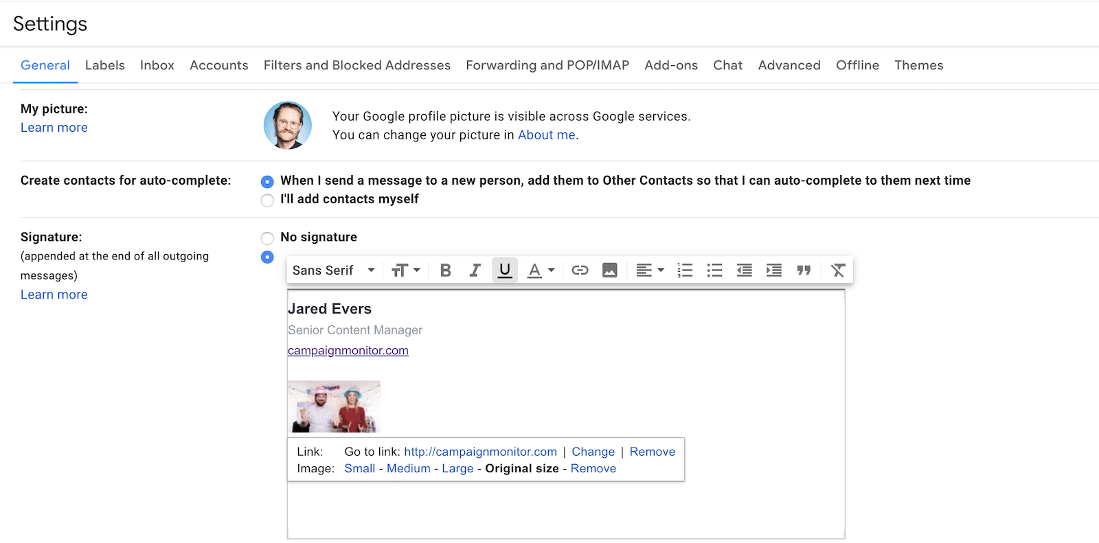 embed video in email signature example